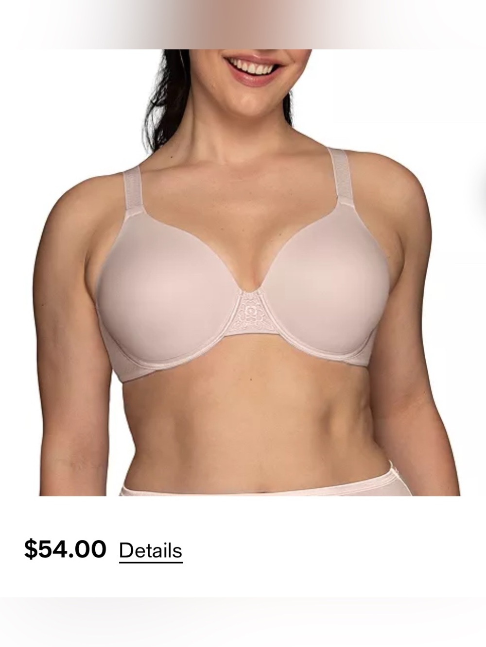 NEW Vanity Fair Contour Bra size 40DD Beauty Back Smoothing Full-Figure $54